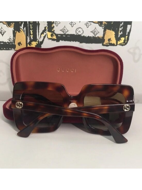 New Authentic Gucci Tortoise Shell Sunglasses GG0328s 002 main image 3